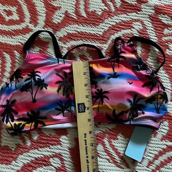NWT Yonique Size Medium bathing suit top palm trees Tankini Top - Picture 5 of 9